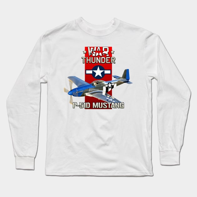 P-51D Mustang Long Sleeve T-Shirt by MilMerchant